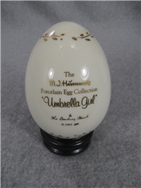 M. I. Hummel UMBRELLA GIRL Porcelain Egg (Danbury Mint, 1993)