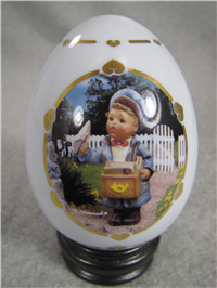 M. I. Hummel THE POSTMAN Porcelain Egg (Danbury Mint, 1993)