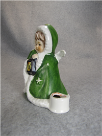 NATIVITY ANGEL IN GREEN ROBE Candleholder (Goebel 42 412 09, TMK)