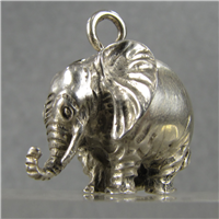 Vintage Sterling 1 1/4" 3D Elephant Charm  (MAF) 