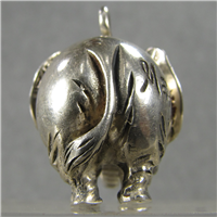 Vintage Sterling 1 1/4" 3D Elephant Charm  (MAF) 