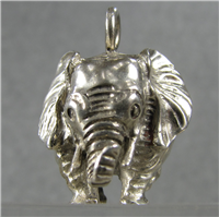 Vintage Sterling 1 1/4" 3D Elephant Charm  (MAF) 