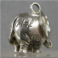 Vintage Sterling 1 1/4" 3D Elephant Charm  (MAF) 