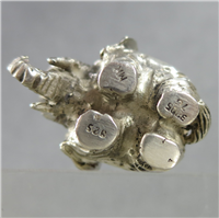 Vintage Sterling 1 1/4" 3D Elephant Charm  (MAF) 