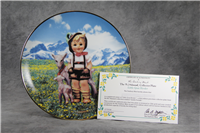 Hummel LITTLE GOAT HERDER Limited Edition Plate 23kt Gold Trim (Danbury Mint)