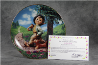 Hummel STROLLING ALONG Limited Edition Plate 23kt Gold Trim (Danbury Mint)