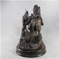 Jim Ponter's ENCOUNTER AT TETON RIVER 19"x9.5" Bronze Sculpture (Franklin Mint)