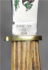 1988 CASE XX USA 523-3 1/4 SSP (2 Dot) Stag Fixed Blade Pheasant Knife