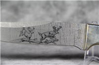 RIGID RG-27 Fixed Blade Bowie Hunting Knife with Deer & Woods Etching