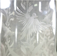 Limited Edition DOVES OF SPRING Venetian Cristallo Vase by Giovanni Cenedese (Franklin Mint, 1982)