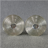 Pair of Pierced Top Sterling Silver 3 1/4" Candle Stick Holders  (Duchin Creation) 