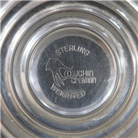 Pair of Pierced Top Sterling Silver 3 1/4" Candle Stick Holders  (Duchin Creation) 