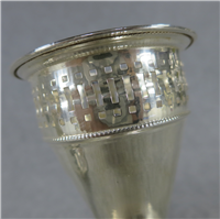 Pair of Pierced Top Sterling Silver 3 1/4" Candle Stick Holders  (Duchin Creation) 