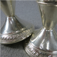 Pair of Pierced Top Sterling Silver 3 1/4" Candle Stick Holders  (Duchin Creation) 