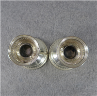 Pair of Pierced Top Sterling Silver 3 1/4" Candle Stick Holders  (Duchin Creation) 