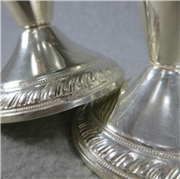 Pair of Pierced Top Sterling Silver 3 1/4" Candle Stick Holders  (Duchin Creation) 