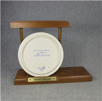 Exclusive Special Edition #9 & #2 SMILING THROUGH Figurine & Plaque with Wooden Stand (Hummel 408/0 & Hum 690, TMK)