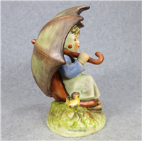 Exclusive Special Edition #9 & #2 SMILING THROUGH Figurine & Plaque with Wooden Stand (Hummel 408/0 & Hum 690, TMK)