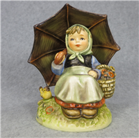 Exclusive Special Edition #9 & #2 SMILING THROUGH Figurine & Plaque with Wooden Stand (Hummel 408/0 & Hum 690, TMK)