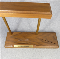 Exclusive Special Edition #9 & #2 SMILING THROUGH Figurine & Plaque with Wooden Stand (Hummel 408/0 & Hum 690, TMK)