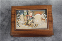 Hummel RIDE INTO CHRISTMAS Limited Edition Wooden Music Box (ANRI) Winter Wonderland