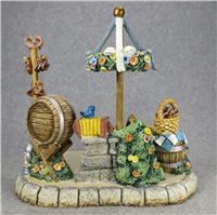Limited Edition MUSIK, PLEASE & ALPINE DANCER Figurines + MARKTPLATZ Hummelscape (Hummel 2108/A & 2108/B, TMK)