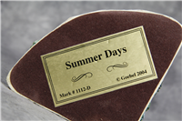 SUMMER DAYS Hummelscape (Goebel 1112-D, 2004) & SUNFLOWER BOY Figurine (Hummel 2219, TMK)