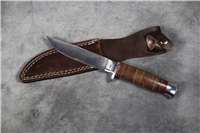 VOSS by FROST CUTLERY VC-009 Stacked Leather Bowie Knife