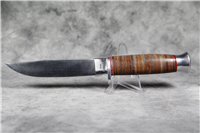 VOSS by FROST CUTLERY VC-009 Stacked Leather Bowie Knife