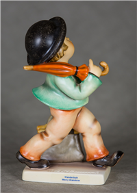 MERRY WANDERER Special 125 Printed on bag Figurine (Hummel 7/0, TMK)