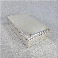 Sterling Silver 6-1/4" x 3-1/4" Gold Vermeil Wood Lined Cigarette Box with Hinged Lid (Smith & Smith, 1950's)