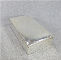 Sterling Silver 6-1/4" x 3-1/4" Gold Vermeil Wood Lined Cigarette Box with Hinged Lid (Smith & Smith, 1950's)