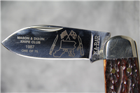 1986 KA-BAR SF86 Mason Dixon Club Limited Ed Bone Elephants Toenail