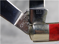 1989 KA-BAR OHO89 Smooth Red Bone Razor Jack Knife