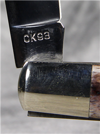 1993 KA-BAR CK93 Jigged Bone Collector's Club Limited Edition Folding Lockback