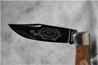 1988 KA-BAR CK88 Club Exclusive Bubinga Wood Grizzly Folding Hunters Knife