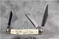 1979 SCHRADE SCRIMSHAW SC-505 Seagulls & Lighthouse Stockman Knife