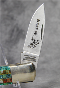 PARKER CUT CO 533 Christmas Tree Beaver Tail Folding Lockback Knife