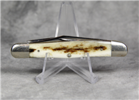 1980 CASE XX USA A6208 Grey/Brown Smooth Appaloosa Bone Half Whittler Knife