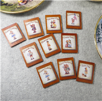 SEASONS OF JOY 12 Plate Set with Wooden Perpetual Calendar Display (Bradford Exchange, 1999)