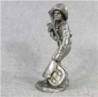 PONY EXPRESS RIDER 4" Fine Pewter People of Old West Series Statue (American Sculpture Society, 1976)