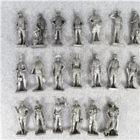 THE AMERICAN MILITARY SCULPTURE COLLECTION Fine Pewter 2-1/2 inch Statues (Franklin Mint, 1977)