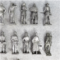 THE AMERICAN MILITARY SCULPTURE COLLECTION Fine Pewter 2-1/2 inch Statues (Franklin Mint, 1977)