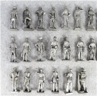 THE AMERICAN MILITARY SCULPTURE COLLECTION Fine Pewter 2-1/2 inch Statues (Franklin Mint, 1977)
