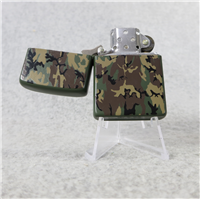 GREEN CAMO Matte Finish Over Brass Lighter (Zippo, #219, 1984)