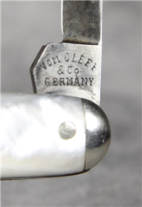 Pre-1930 VOM CLEFF & CO / LION CUTLERY Mother of Pearl Sleeveboard Knife