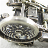 1904 MERCEDES SIMPLEX World-Famous Sterling Silver Vintage Car Replica (Franklin Mint, Silver Car Miniatures Collection, 1977)