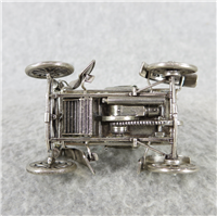 1904 CURVED DASH OLDSMOBILE World-Famous Sterling Silver Vintage Car Replica (Franklin Mint, Silver Car Miniatures Collection, 1977)