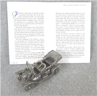 1911 STANLEY STEAMER World-Famous Sterling Silver Vintage Car Replica (Franklin Mint, Silver Car Miniatures Collection, 1977)