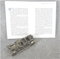 1907 ROLLS-ROYCE World-Famous Sterling Silver Vintage Car Replica (Franklin Mint, Silver Car Miniatures Collection, 1977)